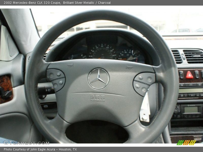 Brilliant Silver Metallic / Charcoal 2002 Mercedes-Benz CLK 320 Coupe