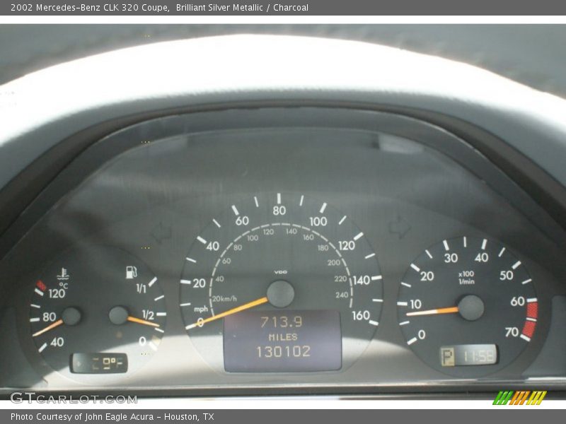 Brilliant Silver Metallic / Charcoal 2002 Mercedes-Benz CLK 320 Coupe