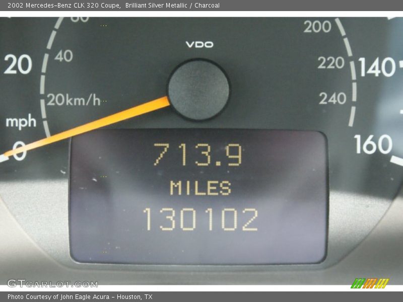Brilliant Silver Metallic / Charcoal 2002 Mercedes-Benz CLK 320 Coupe