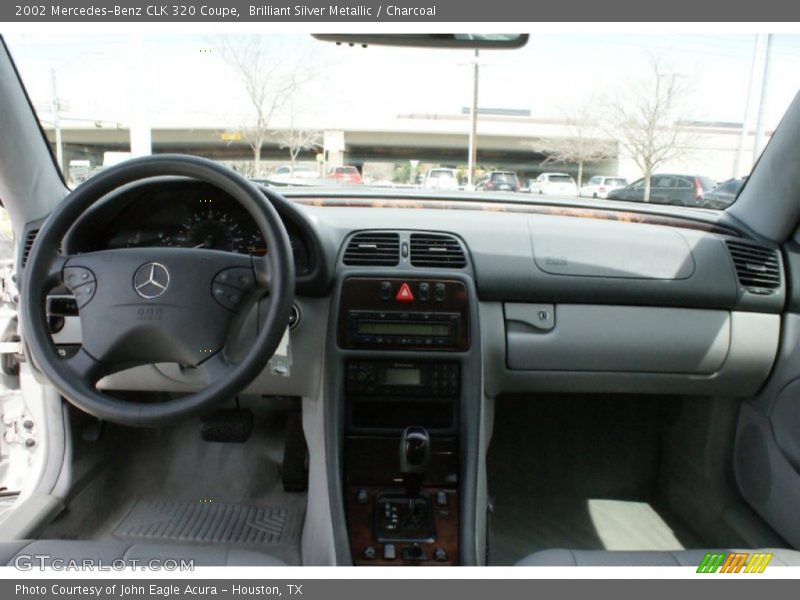 Brilliant Silver Metallic / Charcoal 2002 Mercedes-Benz CLK 320 Coupe