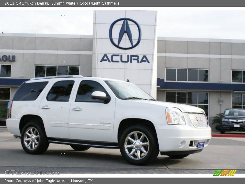 Summit White / Cocoa/Light Cashmere 2011 GMC Yukon Denali