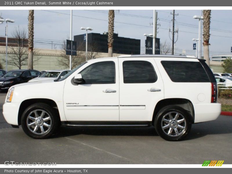 Summit White / Cocoa/Light Cashmere 2011 GMC Yukon Denali