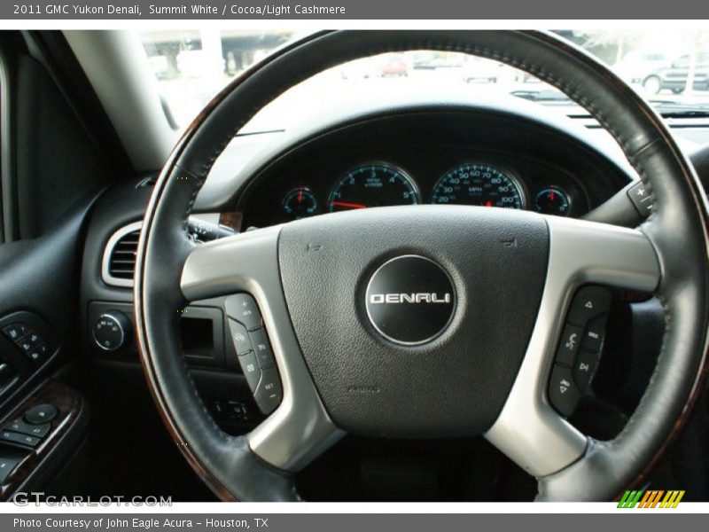 Summit White / Cocoa/Light Cashmere 2011 GMC Yukon Denali