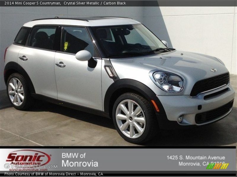 Crystal Silver Metallic / Carbon Black 2014 Mini Cooper S Countryman