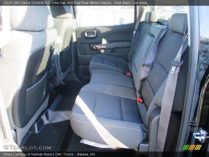 Rear Seat of 2015 Sierra 3500HD SLE Crew Cab 4x4 Dual Rear Wheel Chassis