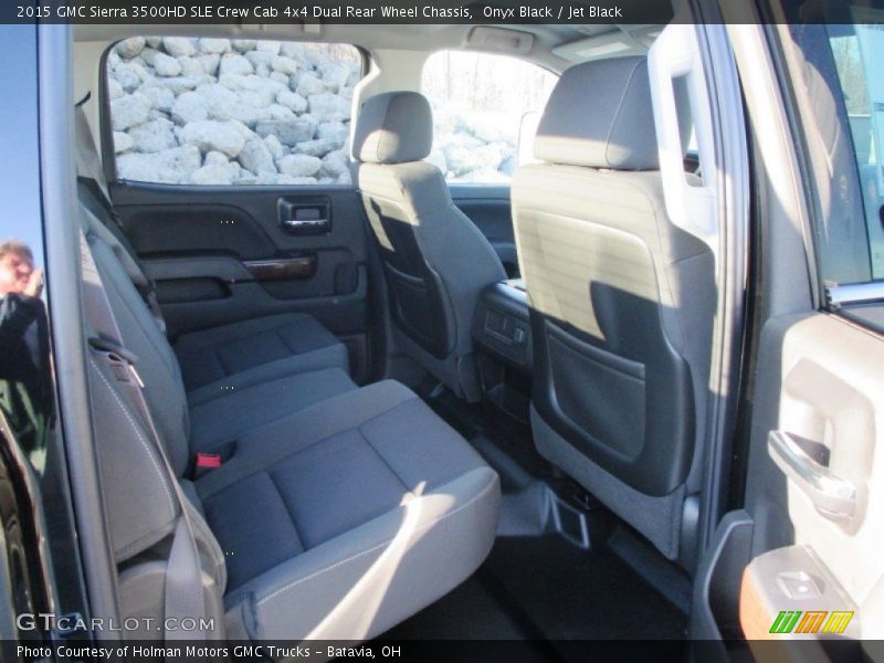 Rear Seat of 2015 Sierra 3500HD SLE Crew Cab 4x4 Dual Rear Wheel Chassis