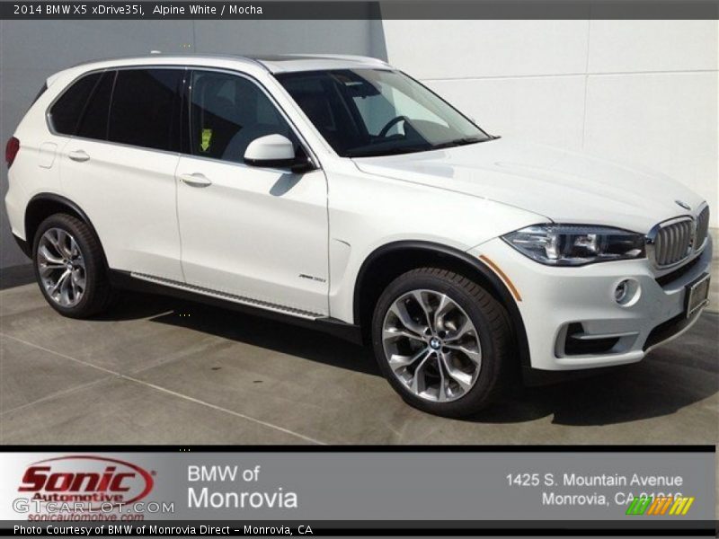 Alpine White / Mocha 2014 BMW X5 xDrive35i