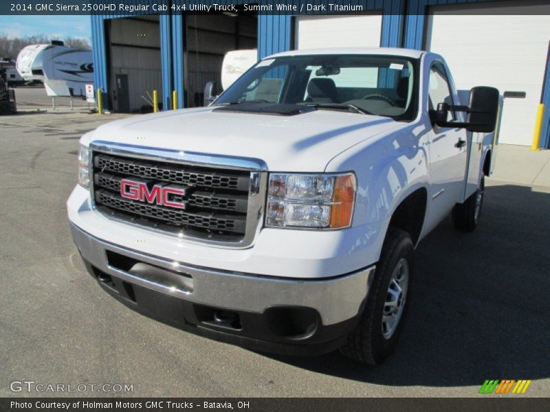 Summit White / Dark Titanium 2014 GMC Sierra 2500HD Regular Cab 4x4 Utility Truck