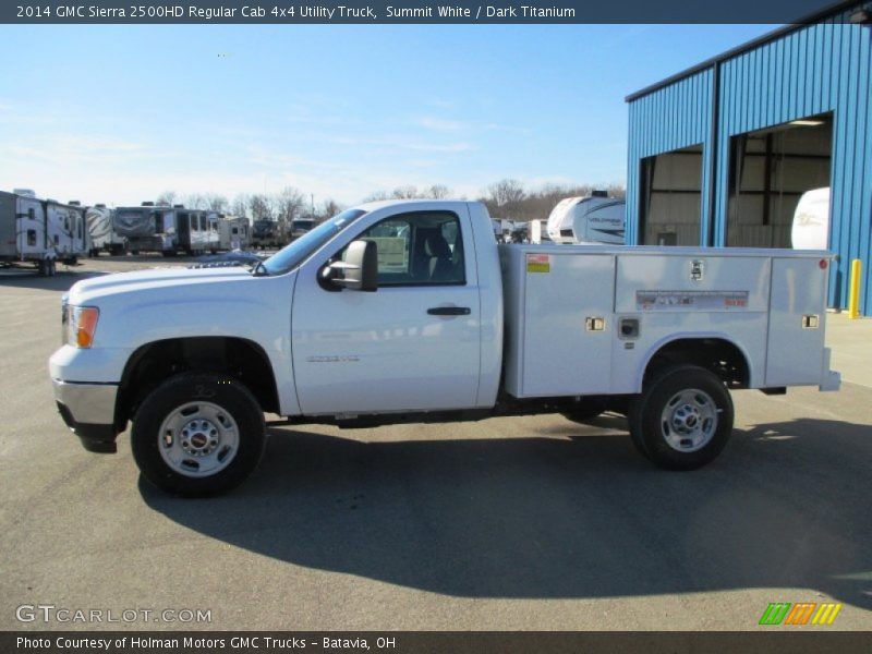 Summit White / Dark Titanium 2014 GMC Sierra 2500HD Regular Cab 4x4 Utility Truck