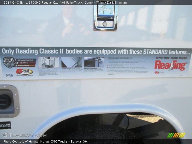 Summit White / Dark Titanium 2014 GMC Sierra 2500HD Regular Cab 4x4 Utility Truck