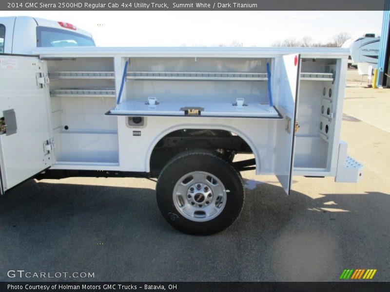 Summit White / Dark Titanium 2014 GMC Sierra 2500HD Regular Cab 4x4 Utility Truck
