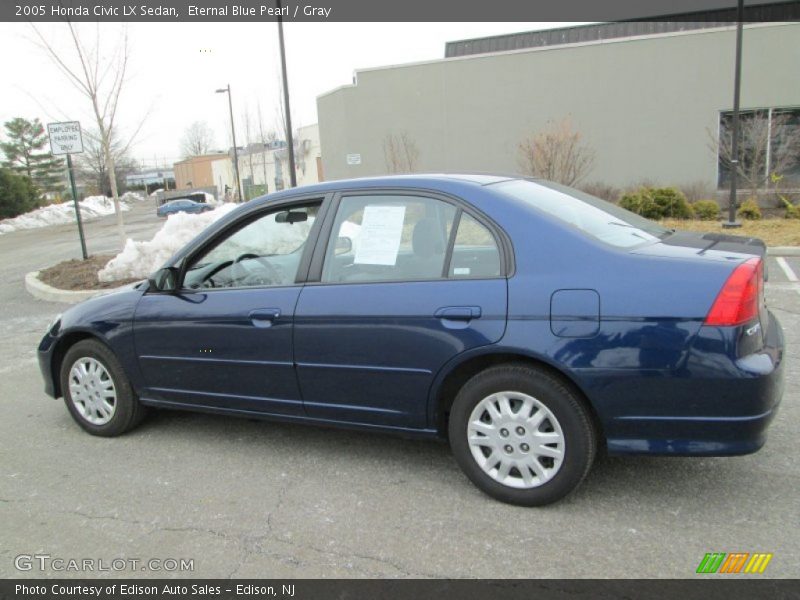Eternal Blue Pearl / Gray 2005 Honda Civic LX Sedan