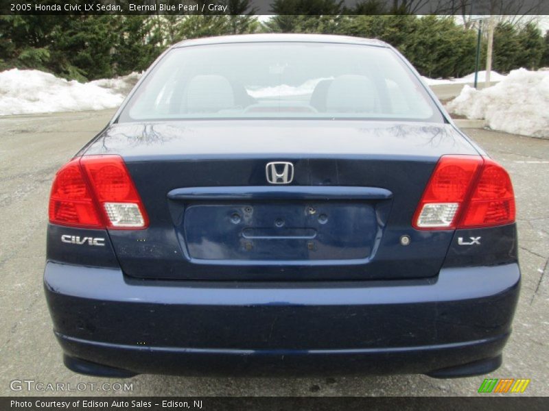 Eternal Blue Pearl / Gray 2005 Honda Civic LX Sedan