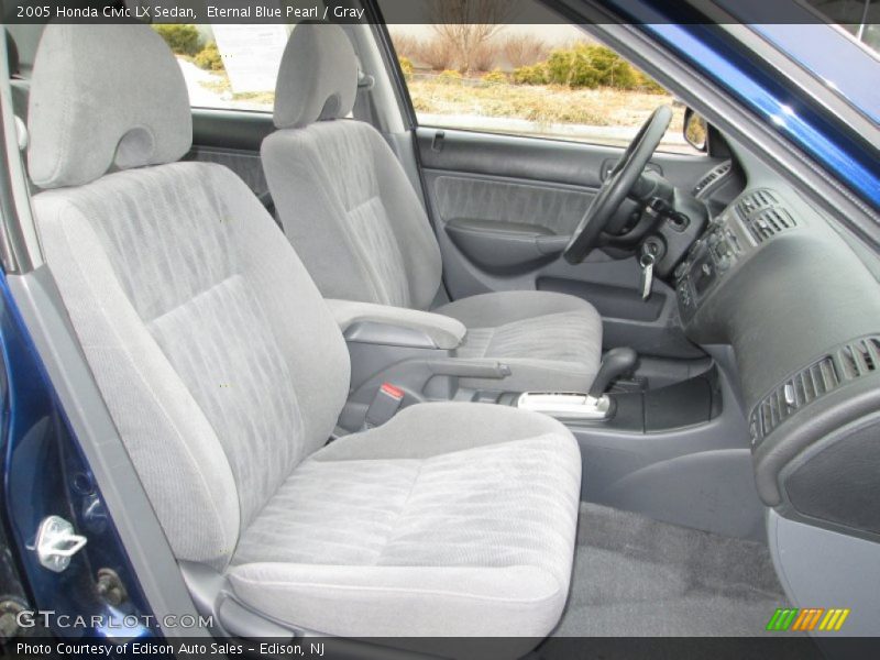 Eternal Blue Pearl / Gray 2005 Honda Civic LX Sedan