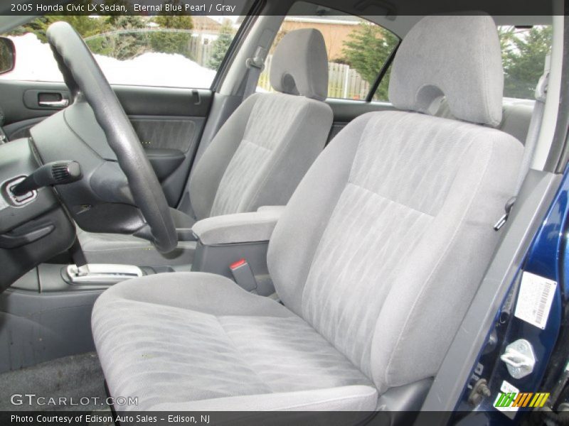 Eternal Blue Pearl / Gray 2005 Honda Civic LX Sedan