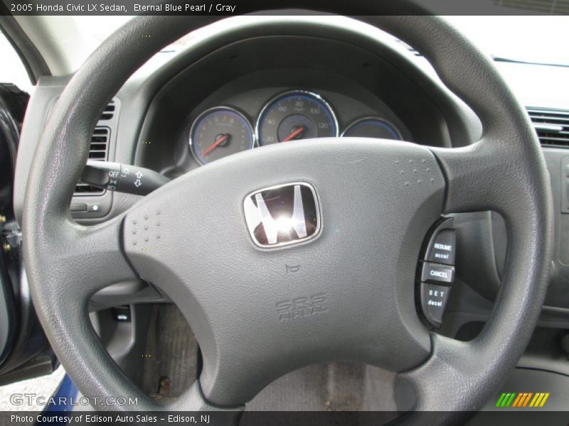 Eternal Blue Pearl / Gray 2005 Honda Civic LX Sedan