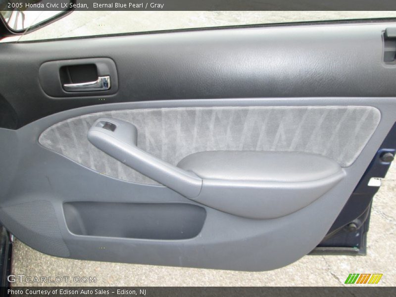 Eternal Blue Pearl / Gray 2005 Honda Civic LX Sedan