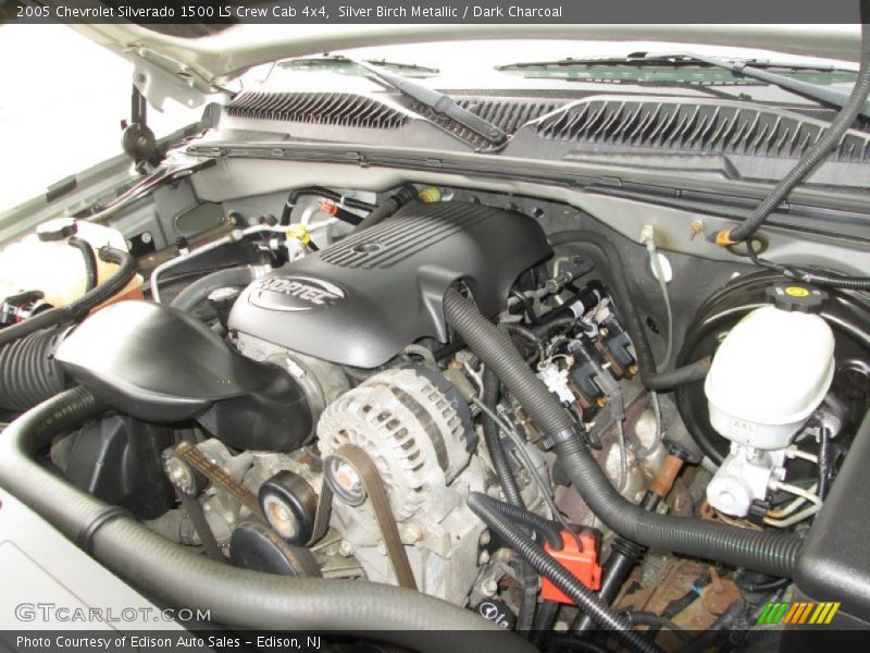 Silver Birch Metallic / Dark Charcoal 2005 Chevrolet Silverado 1500 LS Crew Cab 4x4