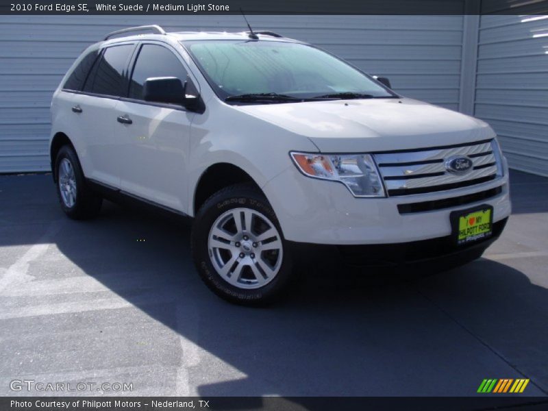 White Suede / Medium Light Stone 2010 Ford Edge SE