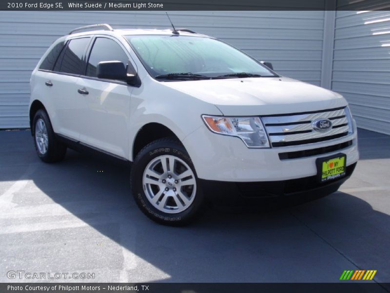 White Suede / Medium Light Stone 2010 Ford Edge SE