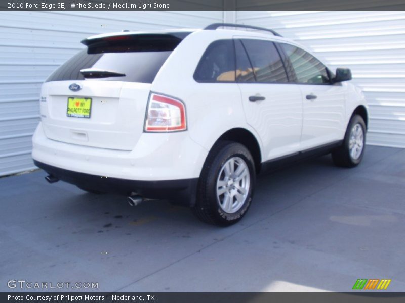 White Suede / Medium Light Stone 2010 Ford Edge SE