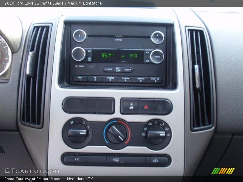 White Suede / Medium Light Stone 2010 Ford Edge SE