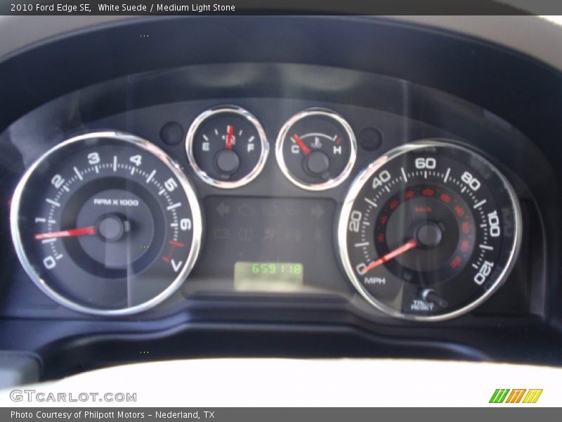 White Suede / Medium Light Stone 2010 Ford Edge SE