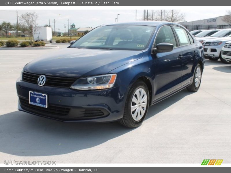 Tempest Blue Metallic / Titan Black 2012 Volkswagen Jetta S Sedan