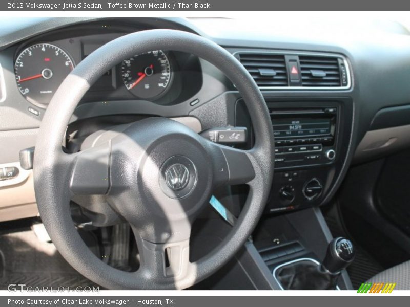 Toffee Brown Metallic / Titan Black 2013 Volkswagen Jetta S Sedan