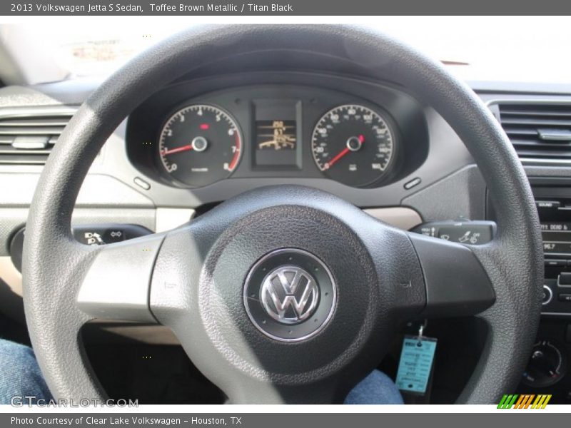 Toffee Brown Metallic / Titan Black 2013 Volkswagen Jetta S Sedan