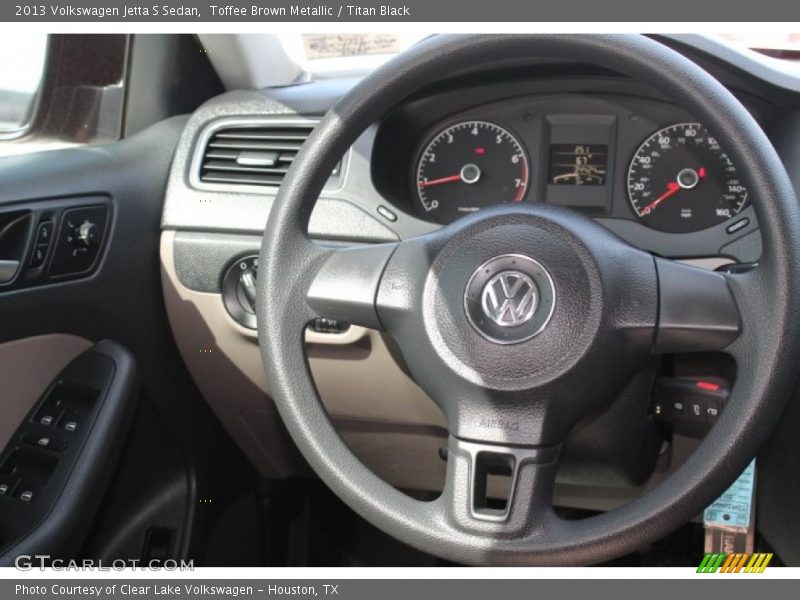 Toffee Brown Metallic / Titan Black 2013 Volkswagen Jetta S Sedan