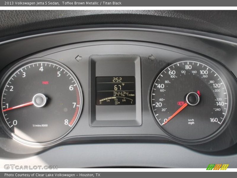 Toffee Brown Metallic / Titan Black 2013 Volkswagen Jetta S Sedan