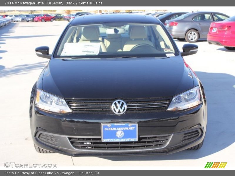 Black / Cornsilk Beige 2014 Volkswagen Jetta TDI Sedan