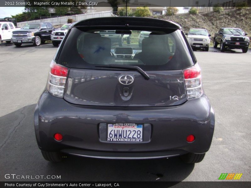 Magnetic Gray Metallic / Dark Gray 2012 Scion iQ