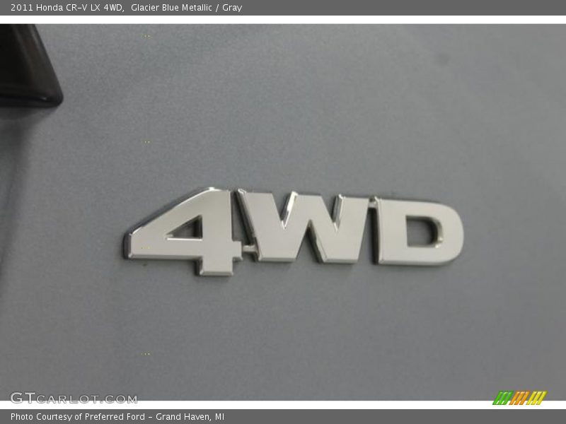 Glacier Blue Metallic / Gray 2011 Honda CR-V LX 4WD