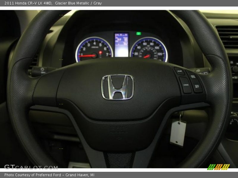 Glacier Blue Metallic / Gray 2011 Honda CR-V LX 4WD