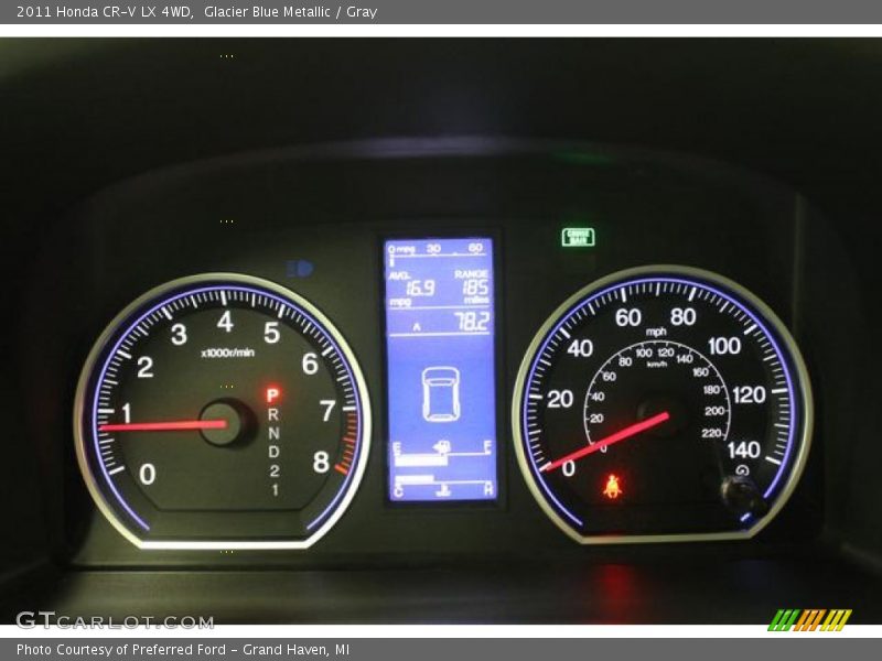 Glacier Blue Metallic / Gray 2011 Honda CR-V LX 4WD