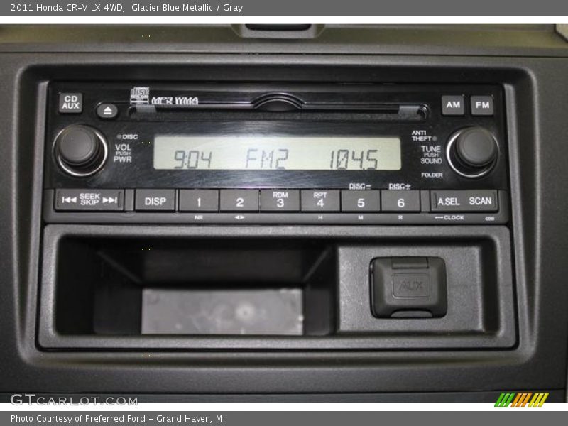 Glacier Blue Metallic / Gray 2011 Honda CR-V LX 4WD