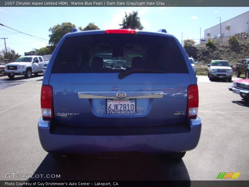 Marine Blue Pearl / Dark Slate Gray/Light Slate Gray 2007 Chrysler Aspen Limited HEMI