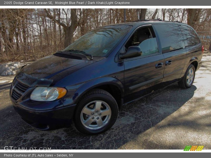 Midnight Blue Pearl / Dark Khaki/Light Graystone 2005 Dodge Grand Caravan SE