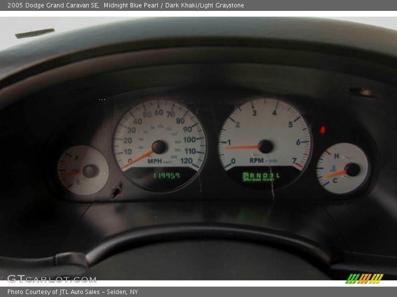 Midnight Blue Pearl / Dark Khaki/Light Graystone 2005 Dodge Grand Caravan SE