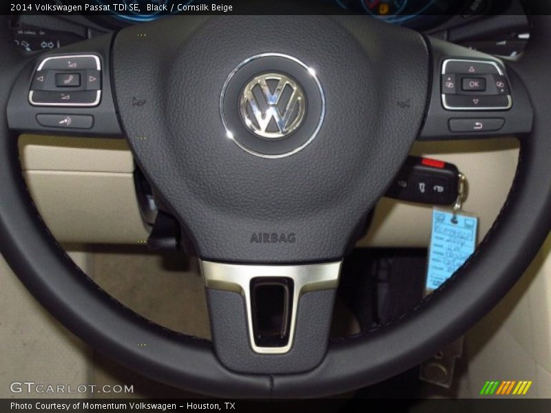 Black / Cornsilk Beige 2014 Volkswagen Passat TDI SE