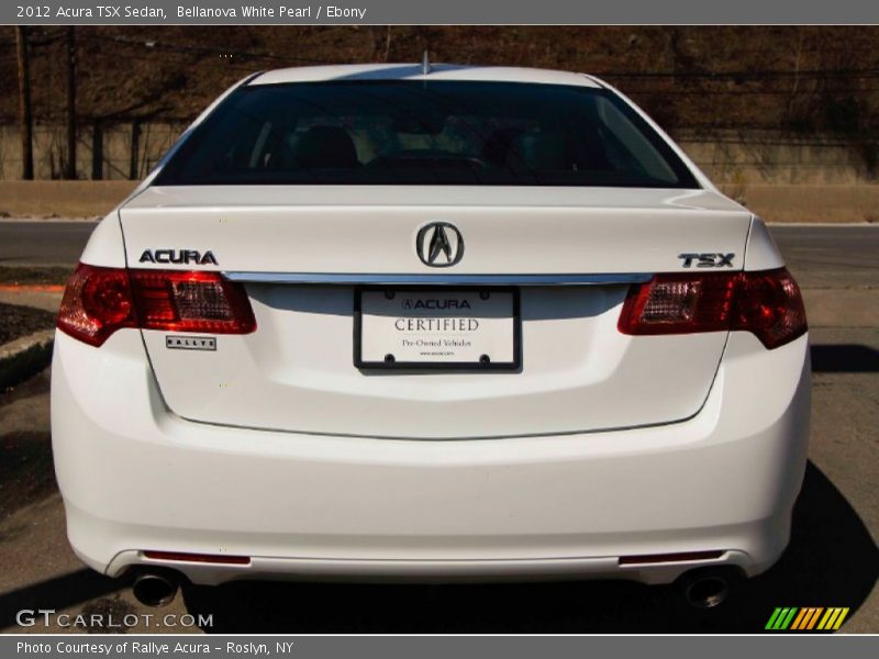 Bellanova White Pearl / Ebony 2012 Acura TSX Sedan