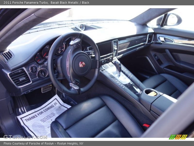 Basalt Black Metallic / Black 2011 Porsche Panamera Turbo