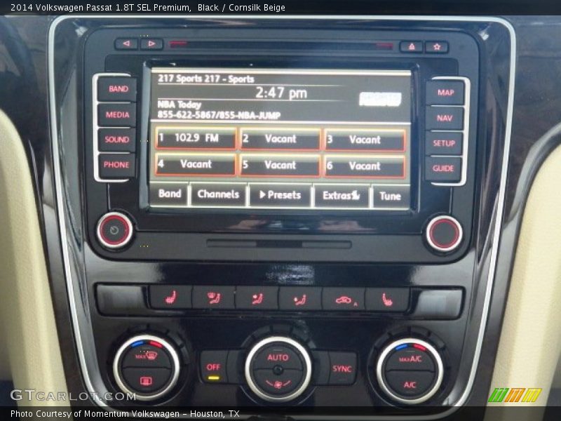 Black / Cornsilk Beige 2014 Volkswagen Passat 1.8T SEL Premium