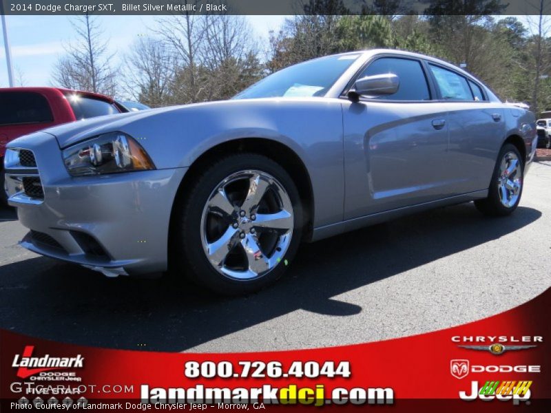 Billet Silver Metallic / Black 2014 Dodge Charger SXT