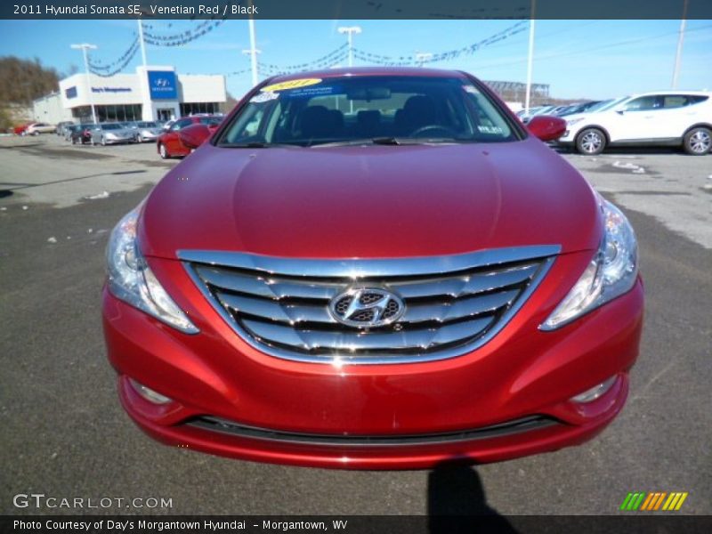 Venetian Red / Black 2011 Hyundai Sonata SE