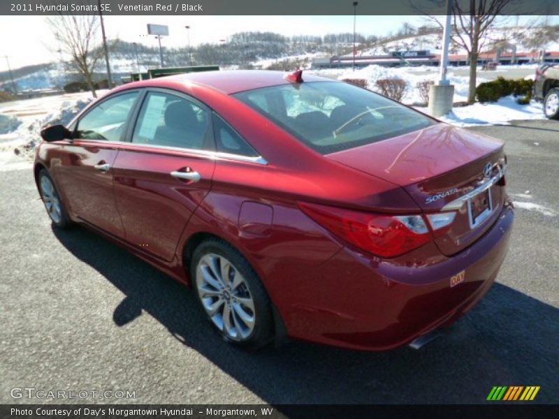 Venetian Red / Black 2011 Hyundai Sonata SE