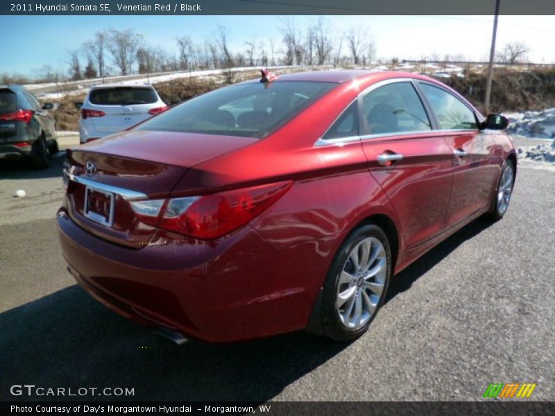 Venetian Red / Black 2011 Hyundai Sonata SE