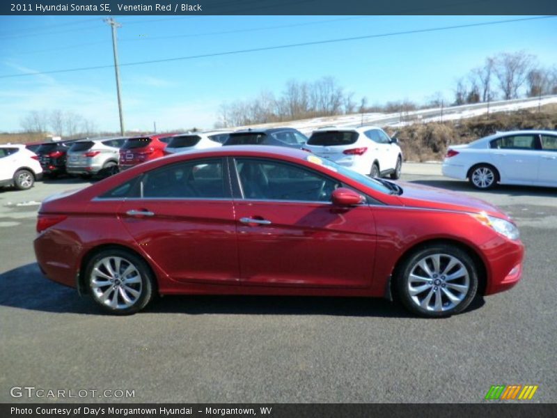 Venetian Red / Black 2011 Hyundai Sonata SE